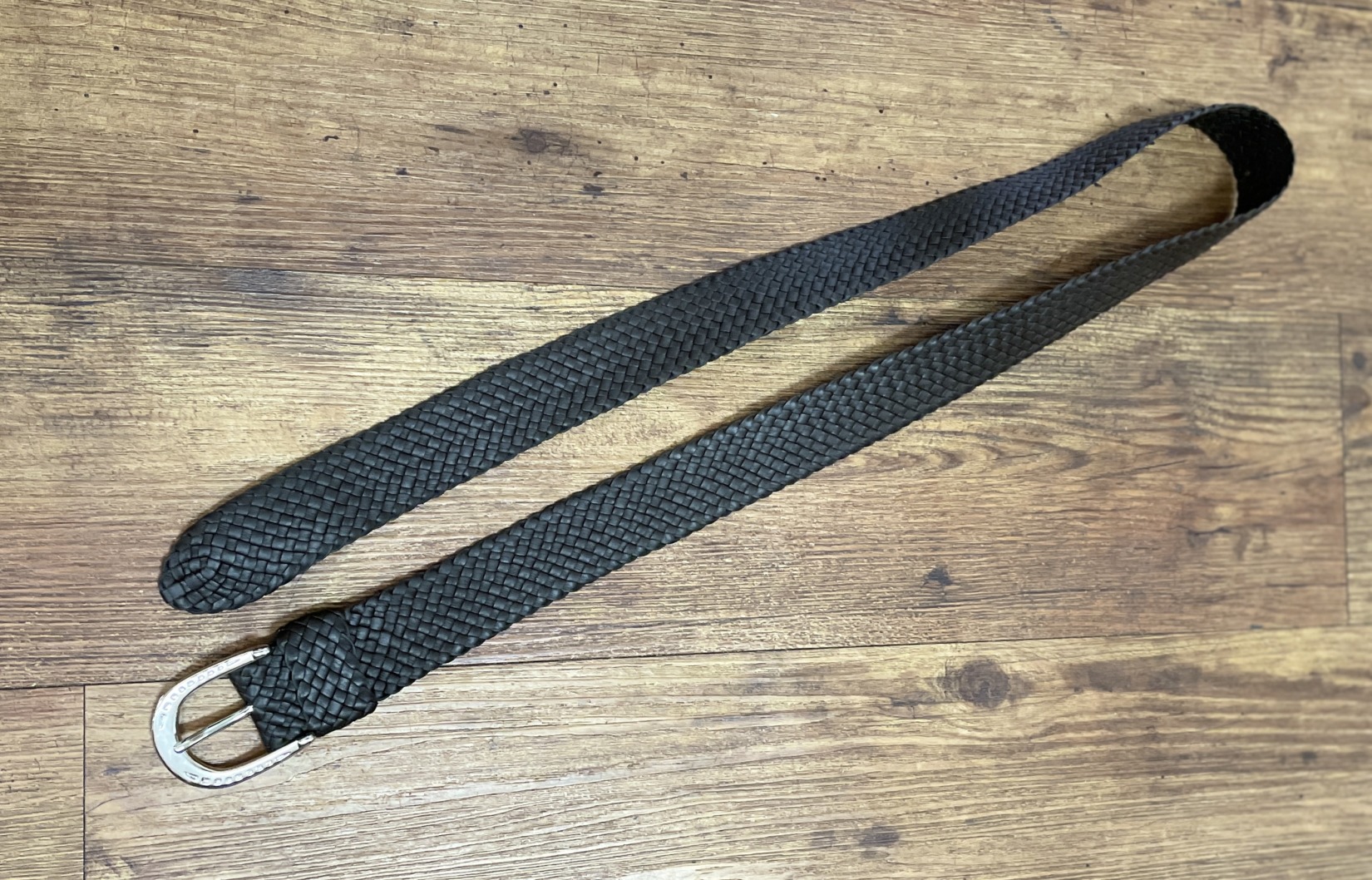 "PLAITED LEATHER BELT" ~ in Dark Brown by Wanita Stanley - Image 3