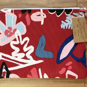 "MULTI-USE FABRIC ZIP POUCH" ~ Floral by Hedi English