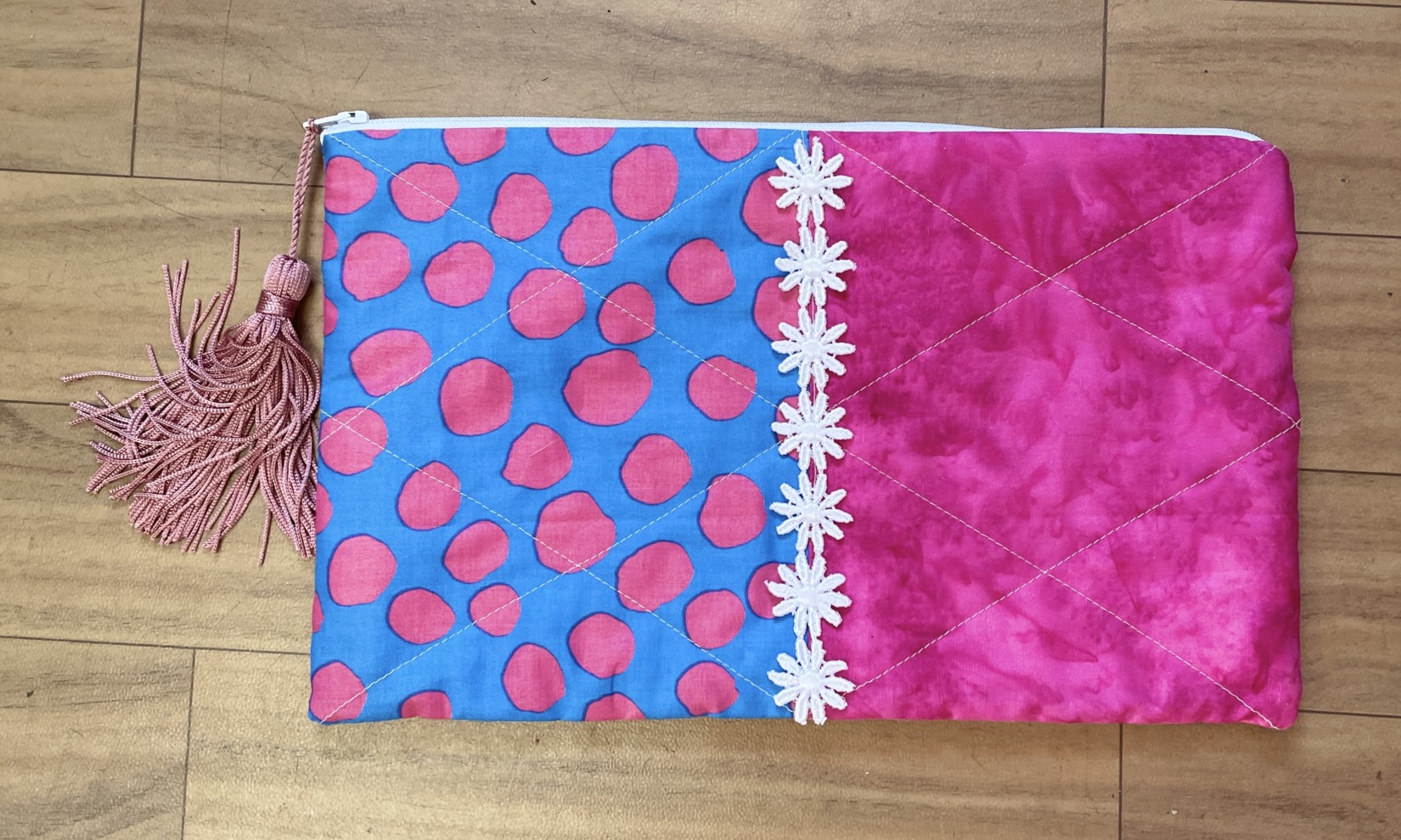 "MULTI-USE FABRIC ZIP POUCH" - Pink by Hedi English