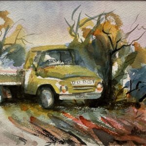 "GREEN DODGE 11" ~ Original Watercolour Painting by Noela Lowien