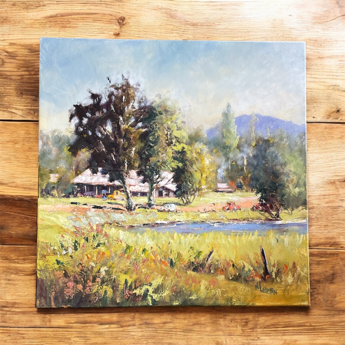 "OLD MILL YARDS" ~ Original Oil Painting by Noela Lowien - Image 3