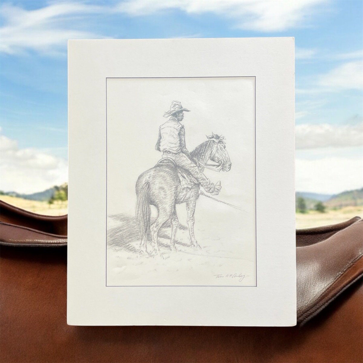 "A WATCHFUL EYE" ~ Original Charcoal Drawing by Tom McAulay - Image 4