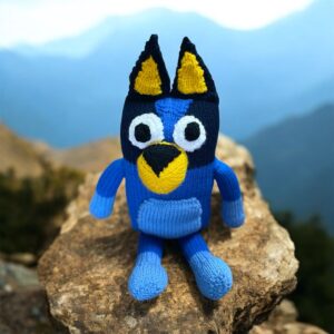 "BLUEY" ~ Hand Knitted Soft Toy by Lee Stewart