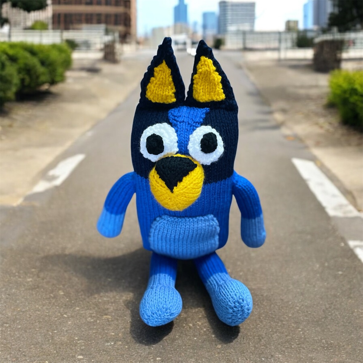 "BLUEY" ~ Hand Knitted Soft Toy by Lee Stewart - Image 6