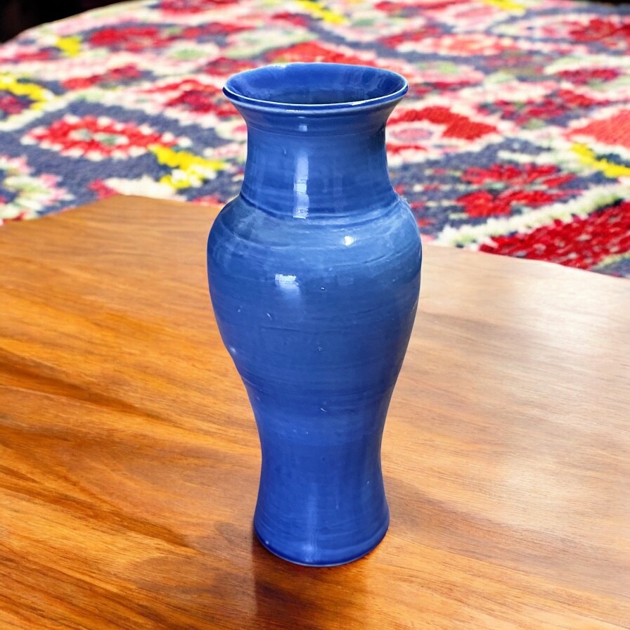 "TALL ROYAL BLUE VASE" ~ Wheel Thrown Pottery by Julie Buckworth - Image 2