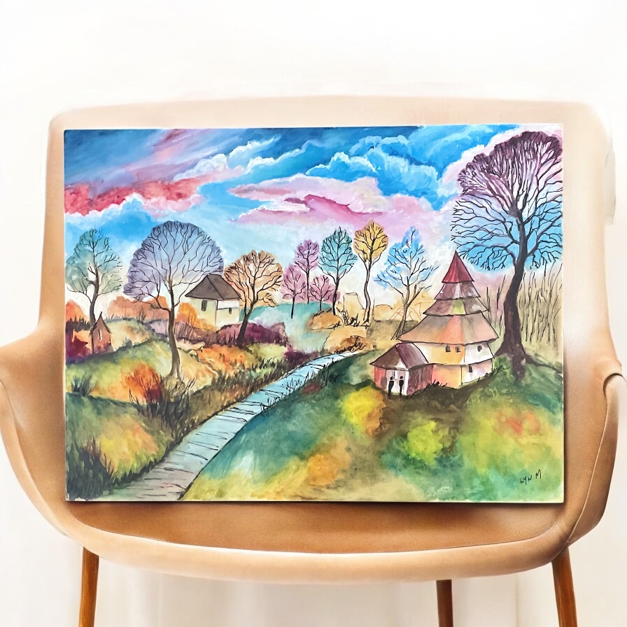 "PASTEL WORLD" ~ Original Mixed Media Painting by Lyn Mason - Image 2
