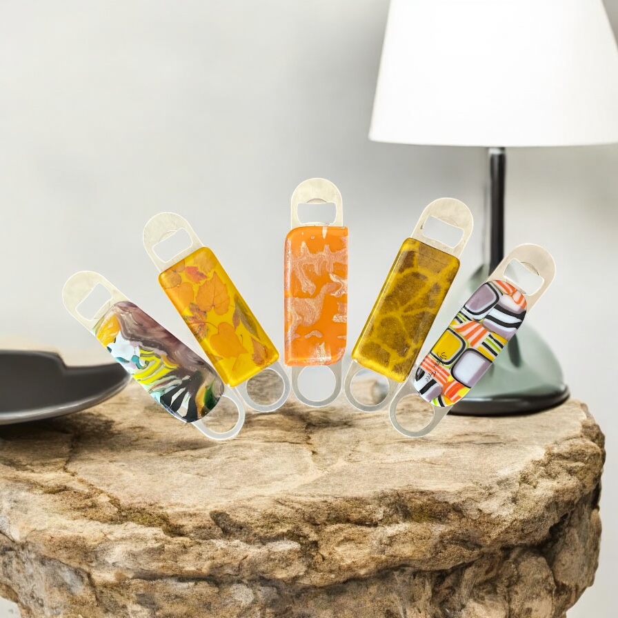 "BOTTLE OPENER" Kiln Fired Glass by Sylvia Free - Image 7