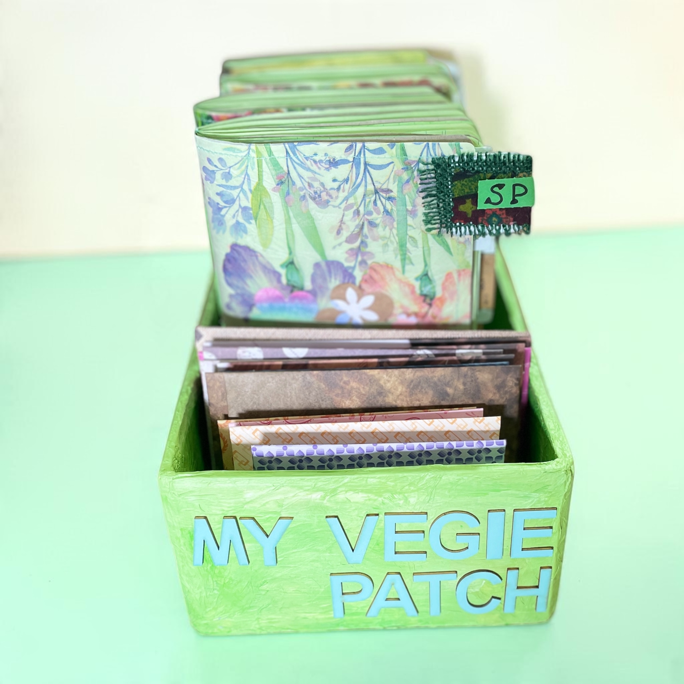 "MY VEGIE PATCH BOX" ~ Handmade Scrapbook Journals by Trudy Mudge - Image 3