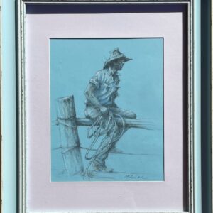 "RINGER ON THE RAILS - SUGARBAG STATION" ~ Original Charcoal & Pastel Painting by Tom McAulay