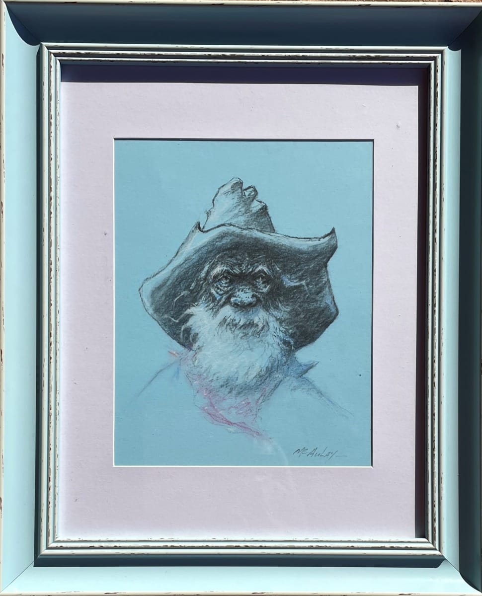 "TOBY, MUNGANA MAN" ~ Original Charcoal & Pastel Painting by Tom McAulay