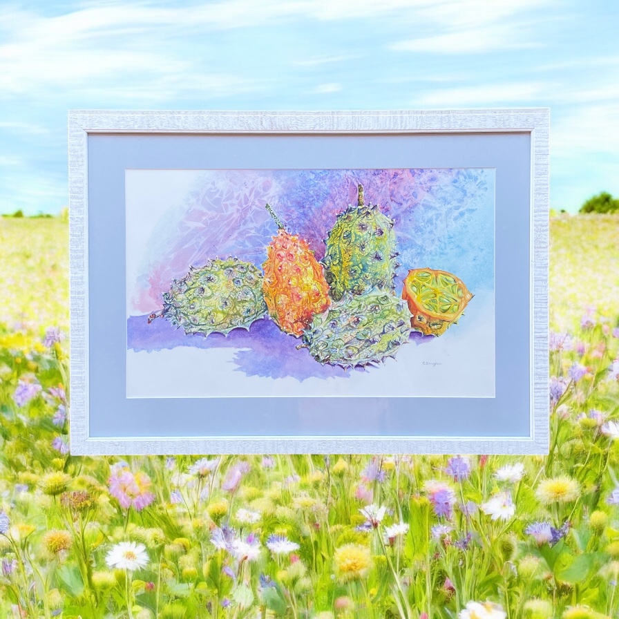 "CUCUMBERS 4½" ~ Original Watercolour Painting by Chris Boughen - Image 2