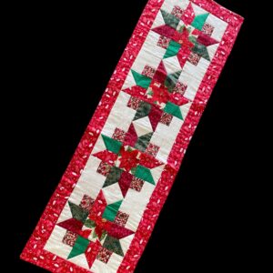 "CHRISTMAS POINSETTIA" ~ Hand Made Table Runner by Kath Kingston