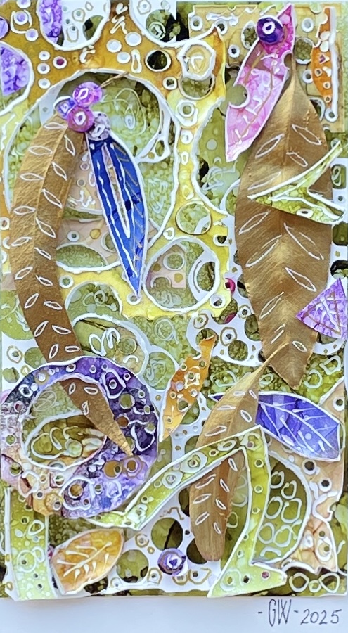 "THE BUSH SPIRIT" ~ Original Alcohol Ink & Pen by Gaye Wright - Image 4