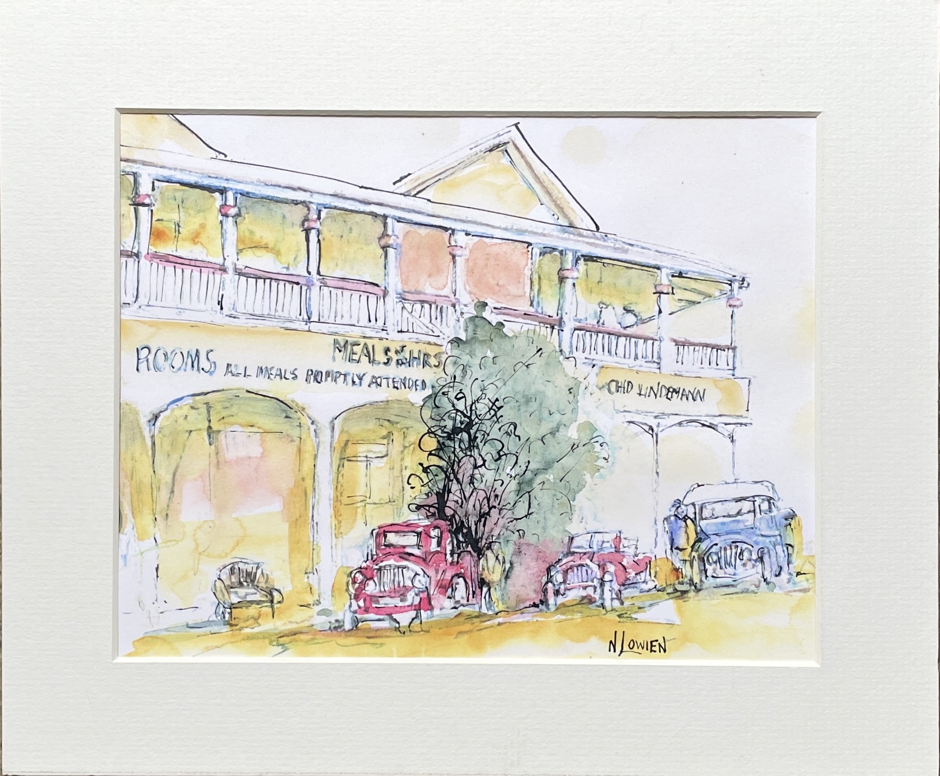 "LINDEMANN'S LOWOOD" ~ Original Watercolour & Ink Painting by Noela Lowien - Image 4