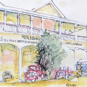 "LINDEMANN'S LOWOOD" ~ Original Watercolour & Ink Painting by Noela Lowien