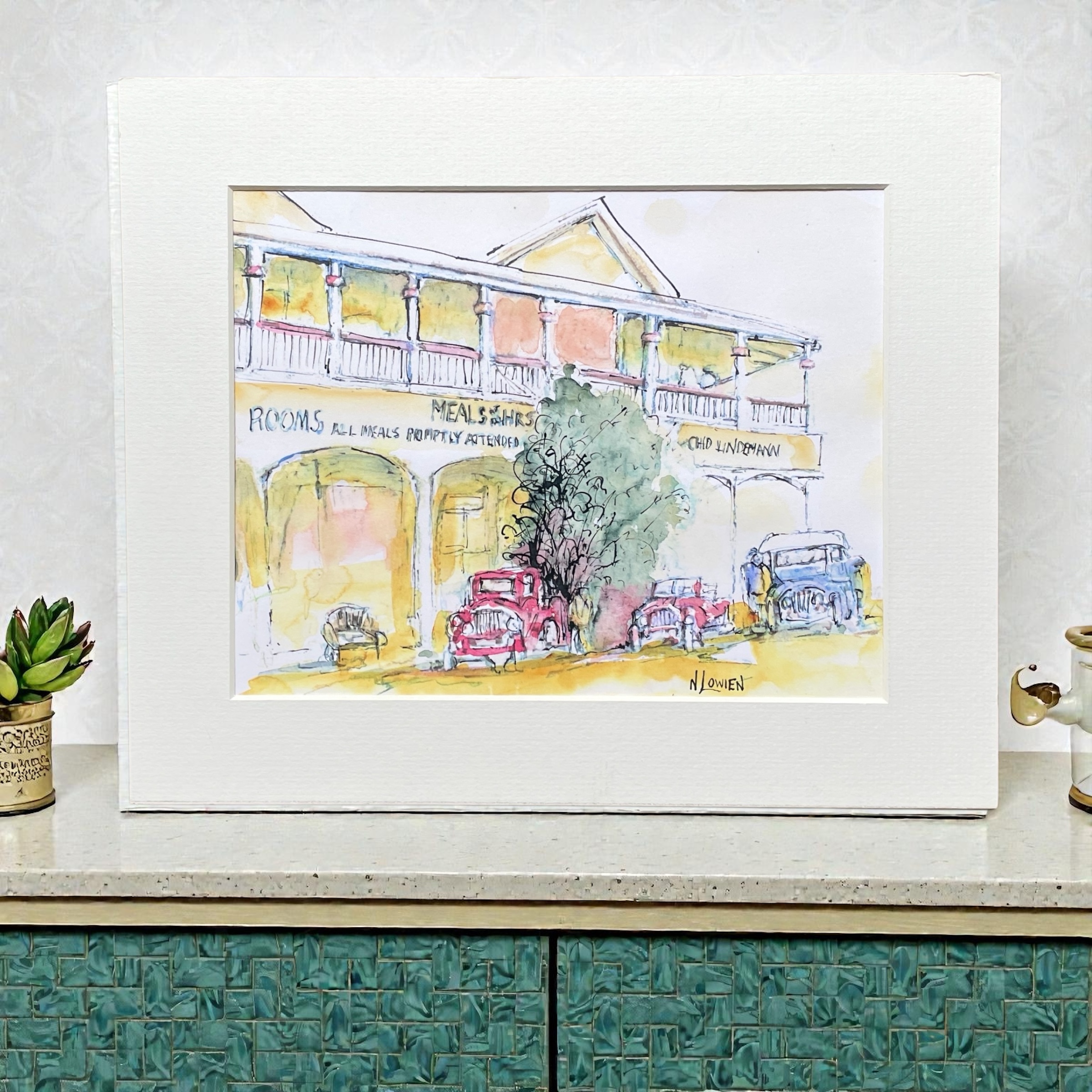 "LINDEMANN'S LOWOOD" ~ Original Watercolour & Ink Painting by Noela Lowien - Image 3