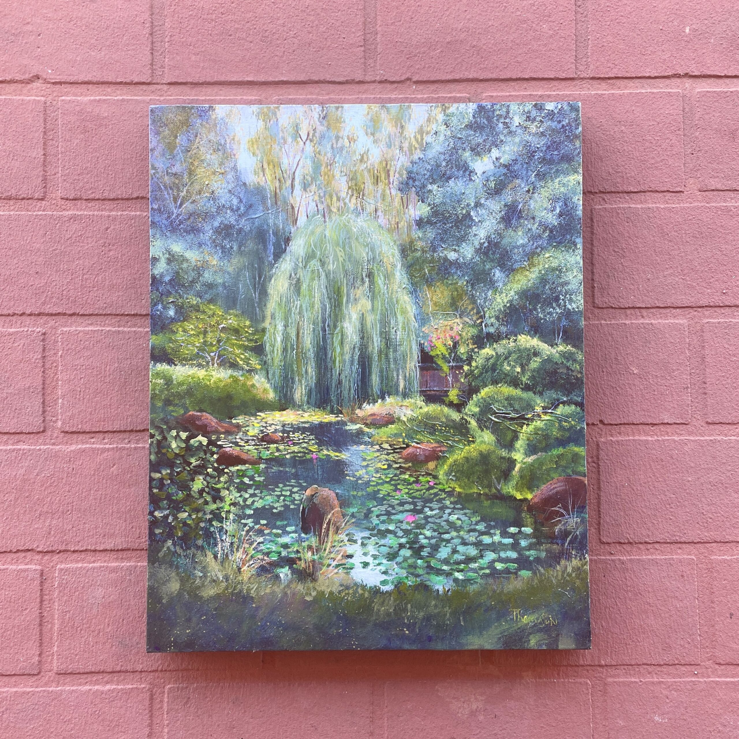 "JAPANESE GARDENS" ~ Original Acrylic Painting by Tom Mason - Image 4