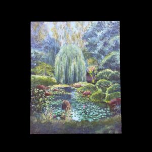 "JAPANESE GARDENS" ~ Original Acrylic Painting by Tom Mason