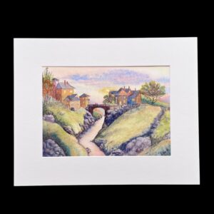 "WHISPERS ON THE BRIDGE" ~ Original Watercolour Painting by Lyn Mason