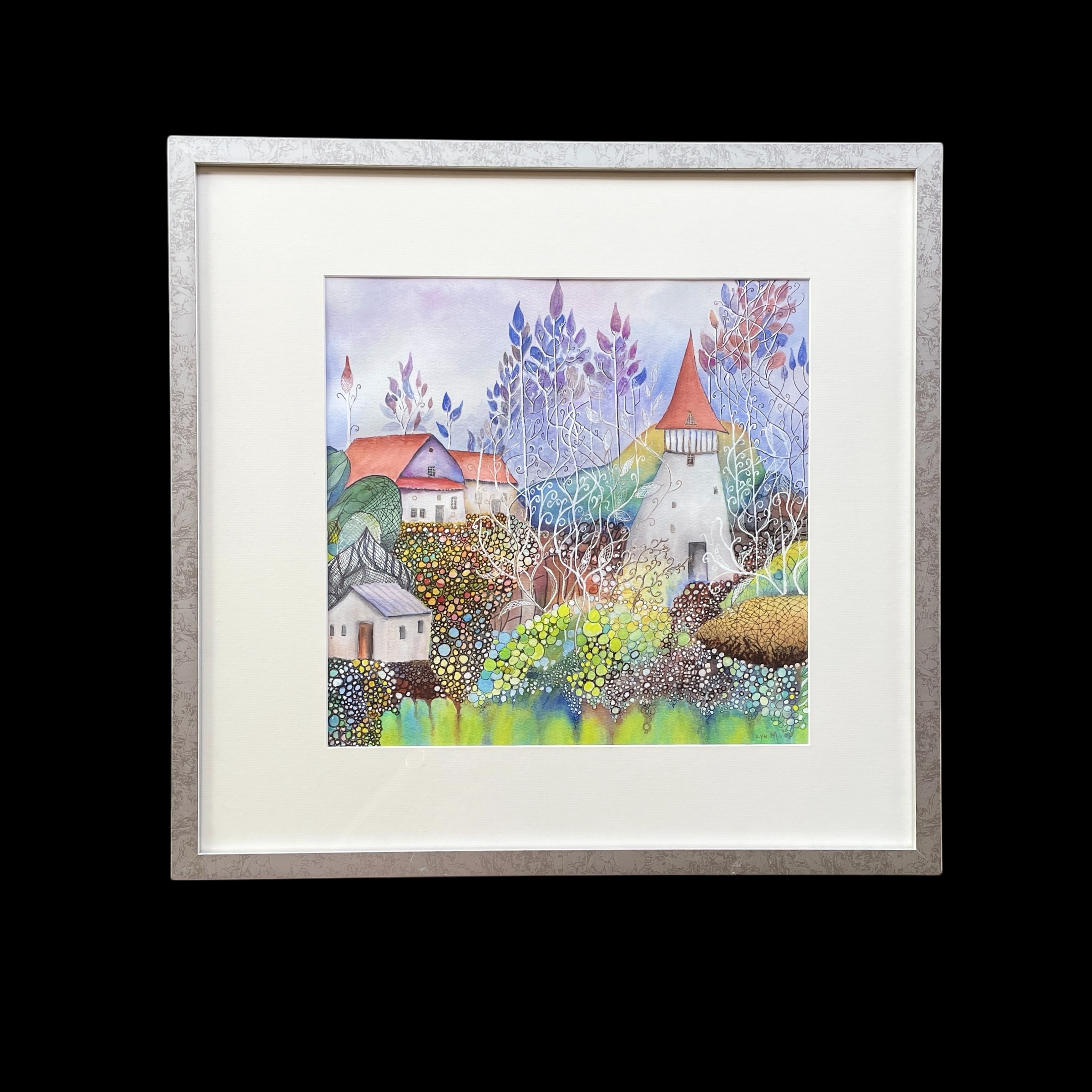 "IN A LAND OF WHIMSY" ~ Original Watercolour Painting by Lyn Mason - Image 4