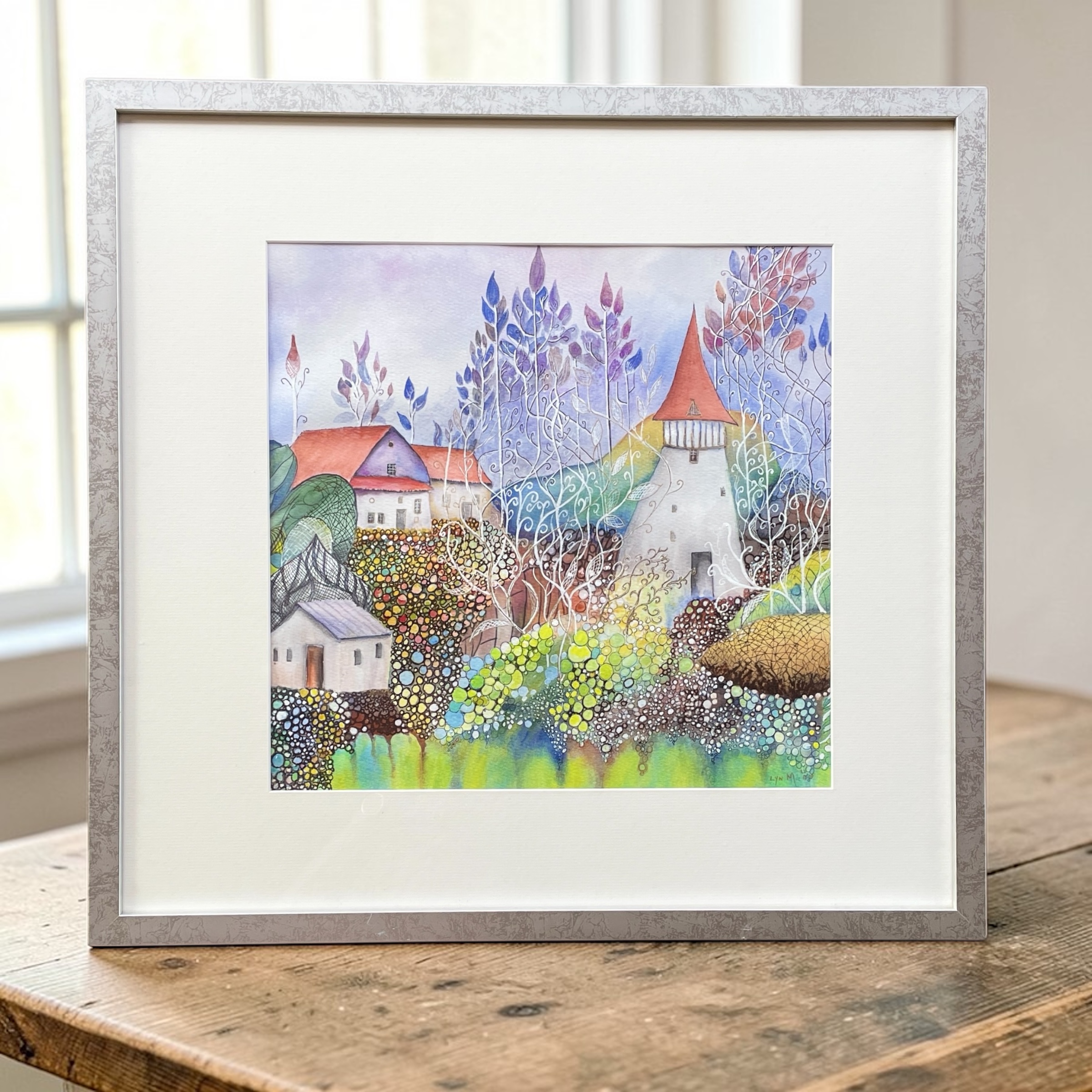 "IN A LAND OF WHIMSY" ~ Original Watercolour Painting by Lyn Mason - Image 2