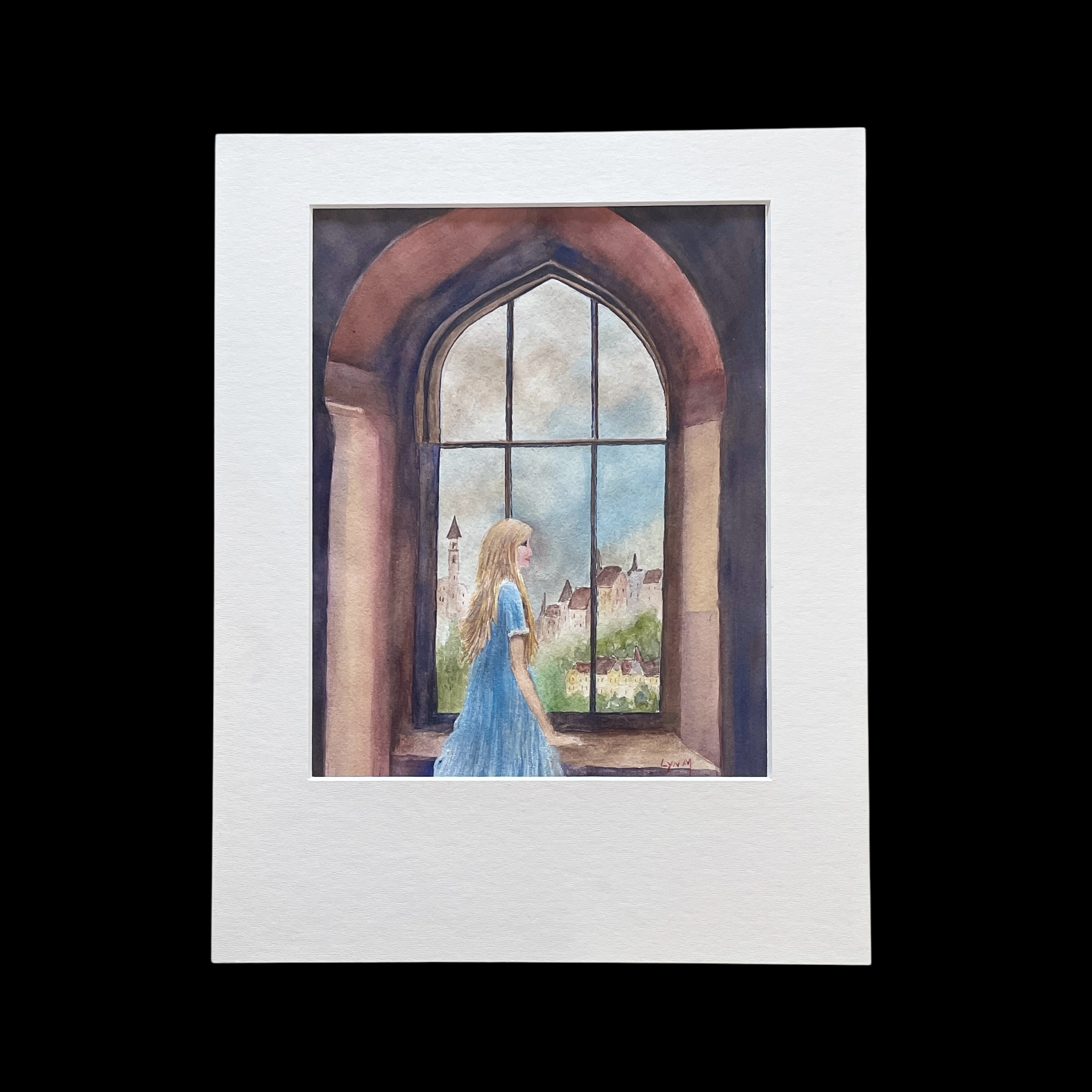 "YEARNING" ~ Original Gouache Painting by Lyn Mason