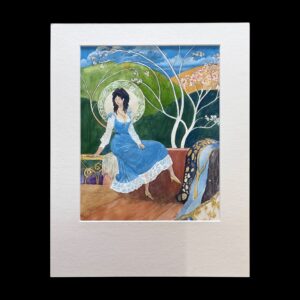 "CONTEMPLATION" ~ Original Gouache Painting by Lyn Mason