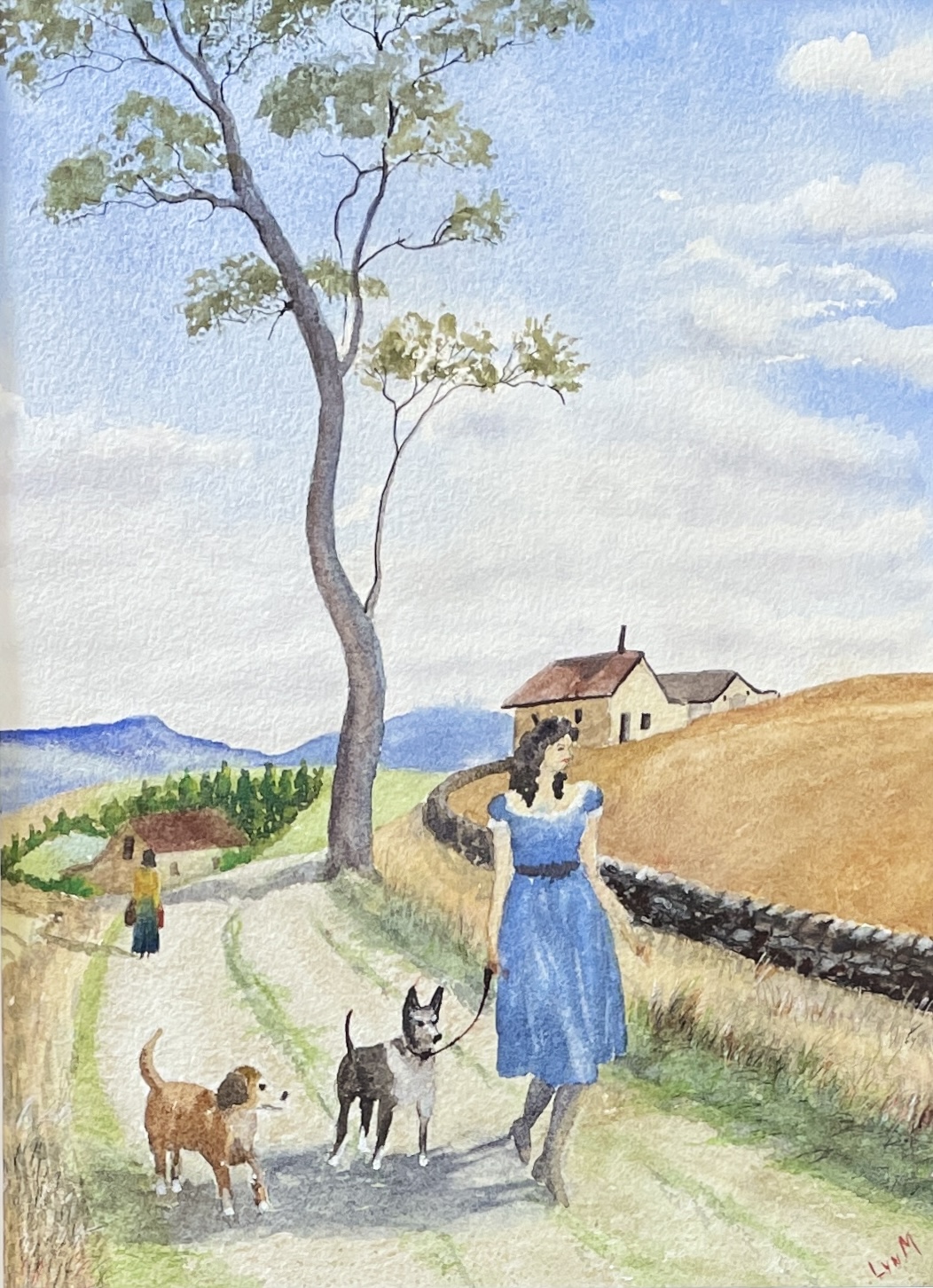 "WALKING THE DOGS" ~ Original Watercolour Painting by Lyn Mason - Image 4