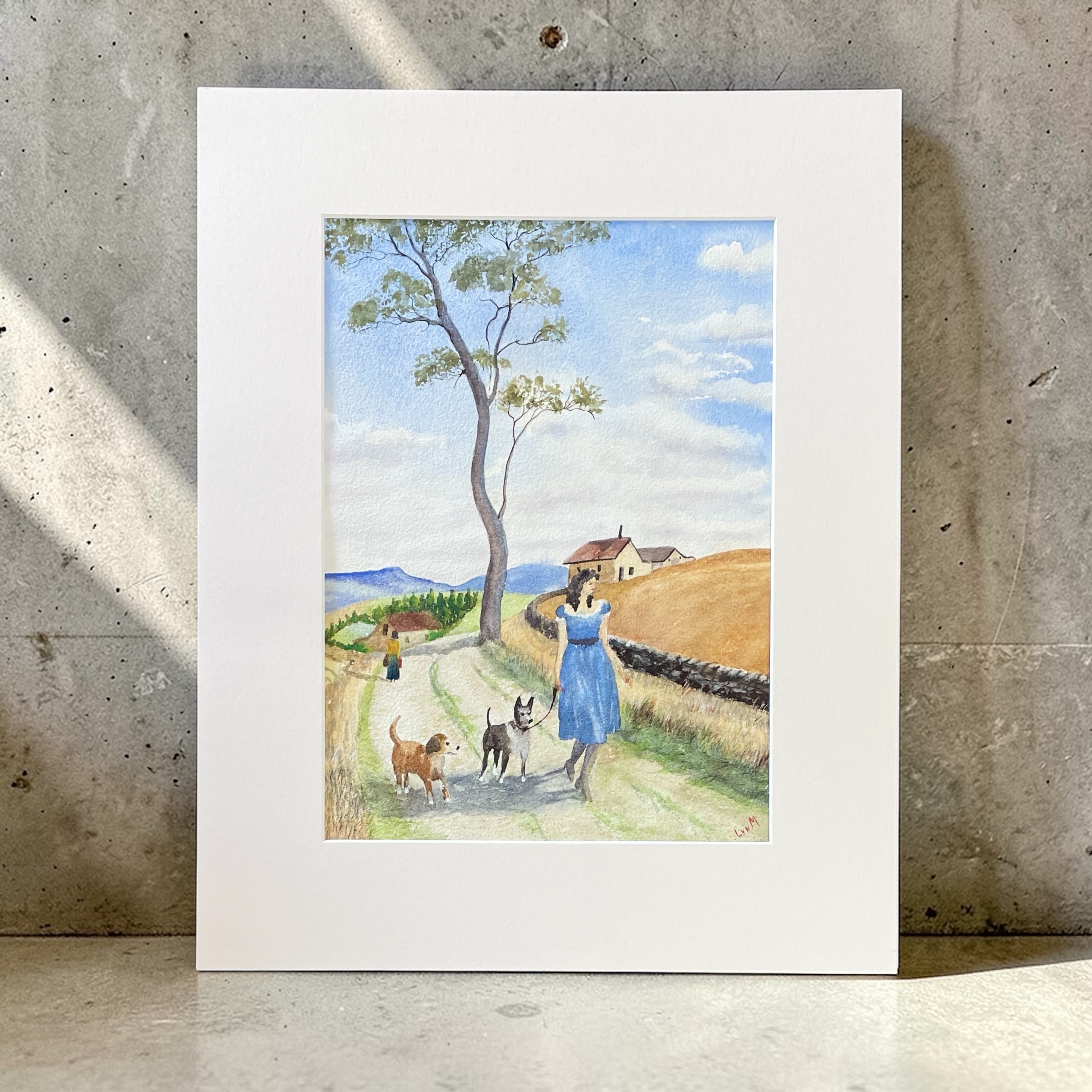 "WALKING THE DOGS" ~ Original Watercolour Painting by Lyn Mason - Image 3