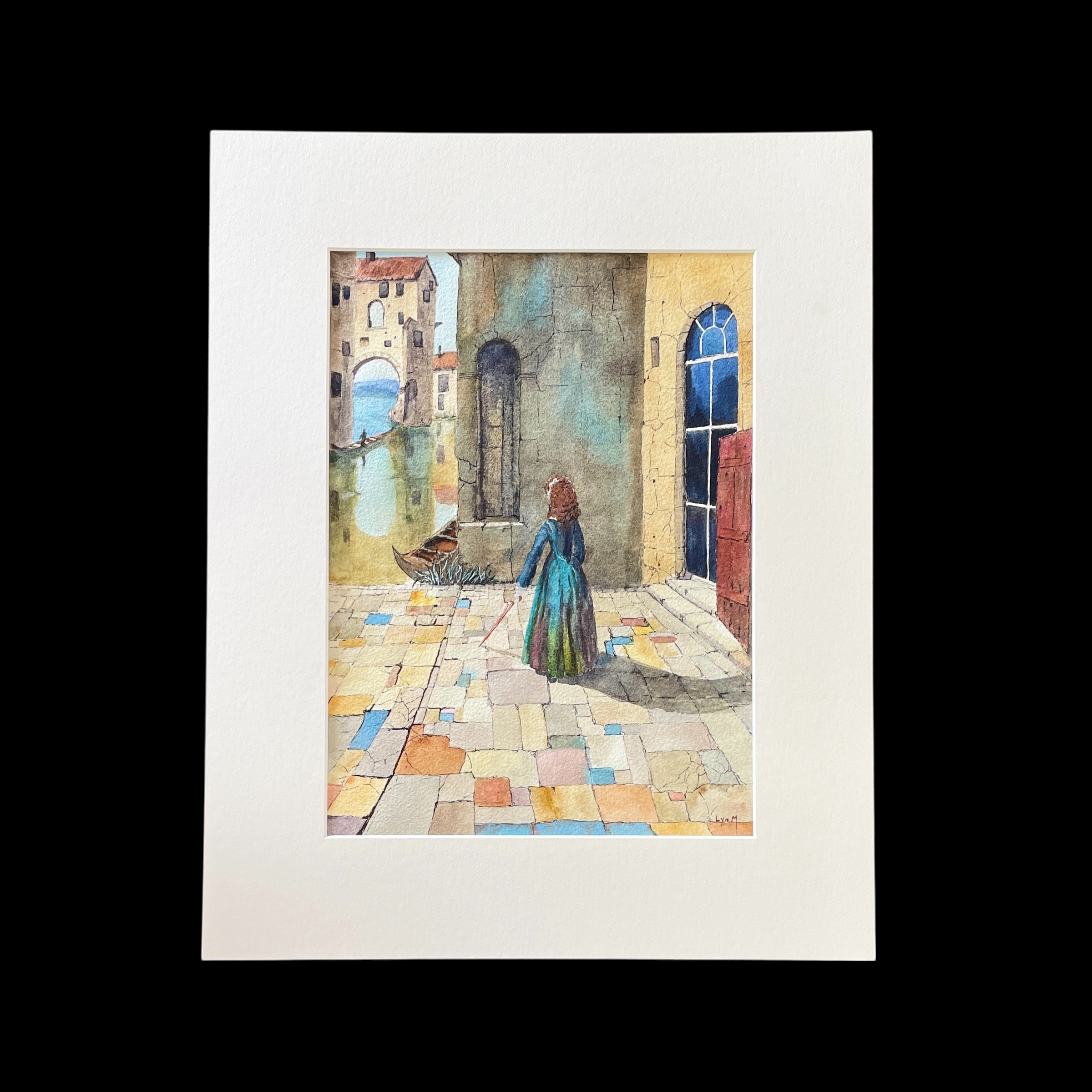 "VENICE COURTYARD" ~ Original Watercolour Painting by Lyn Mason