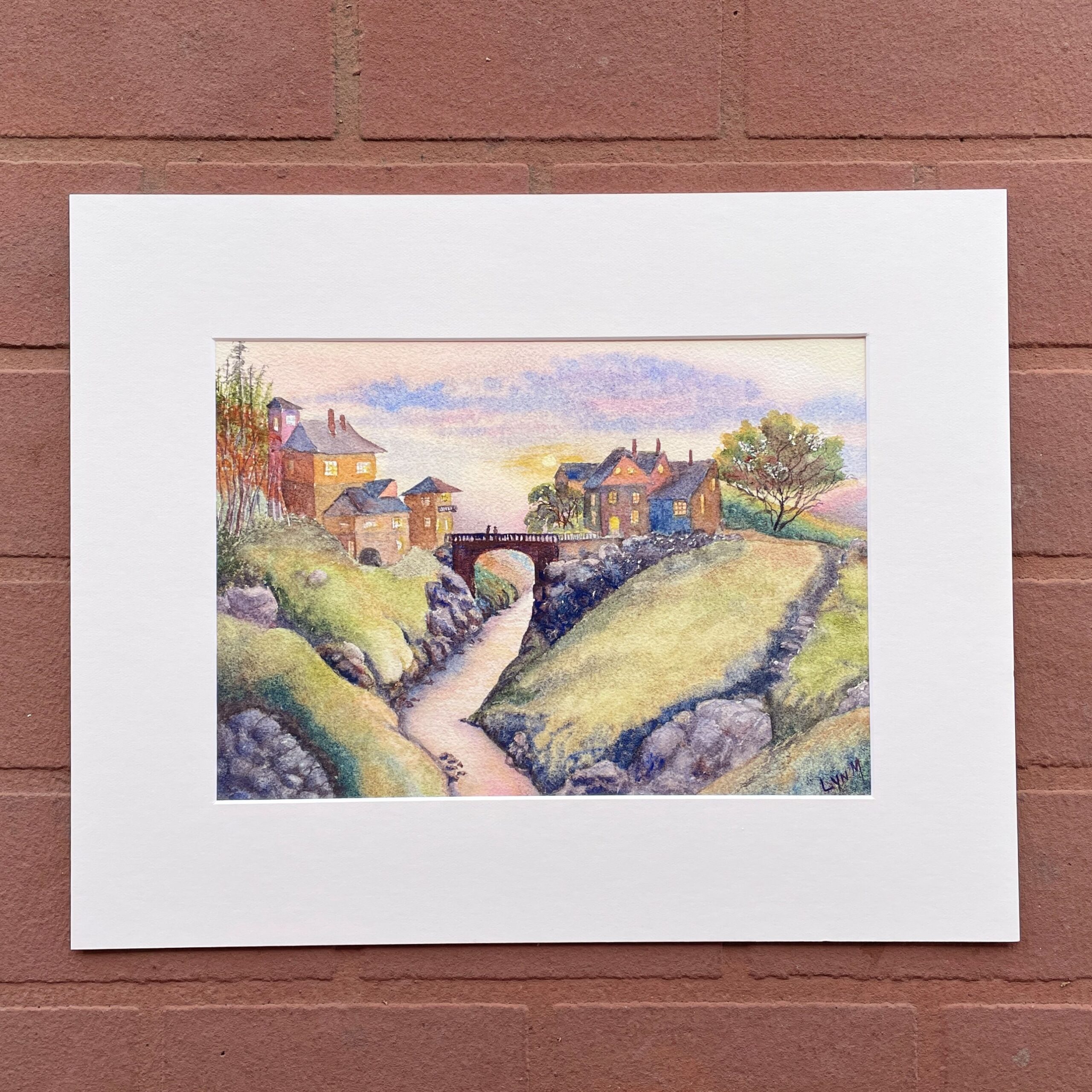 "WHISPERS ON THE BRIDGE" ~ Original Watercolour Painting by Lyn Mason - Image 5