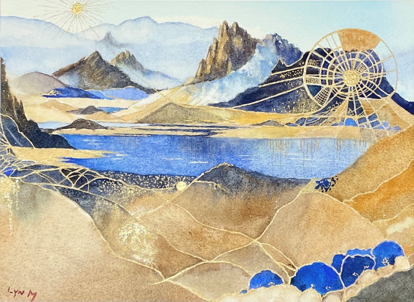 "SURREAL MAJESTY" ~ Original Watercolour Painting by Lyn Mason - Image 4