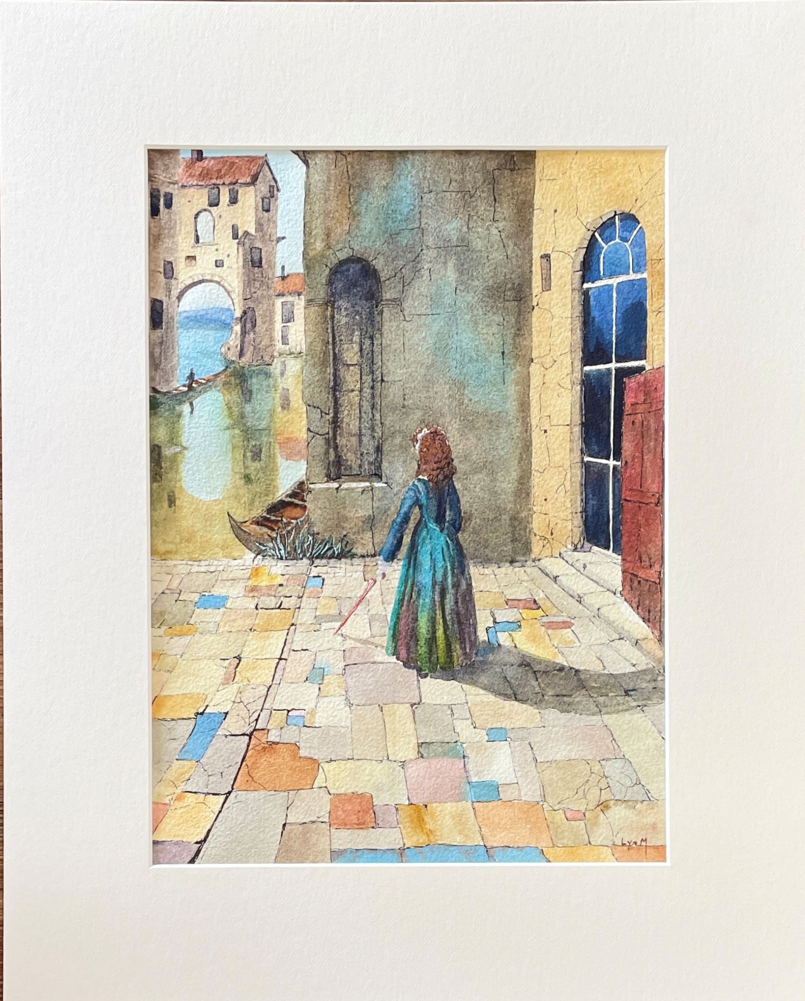 "VENICE COURTYARD" ~ Original Watercolour Painting by Lyn Mason - Image 4