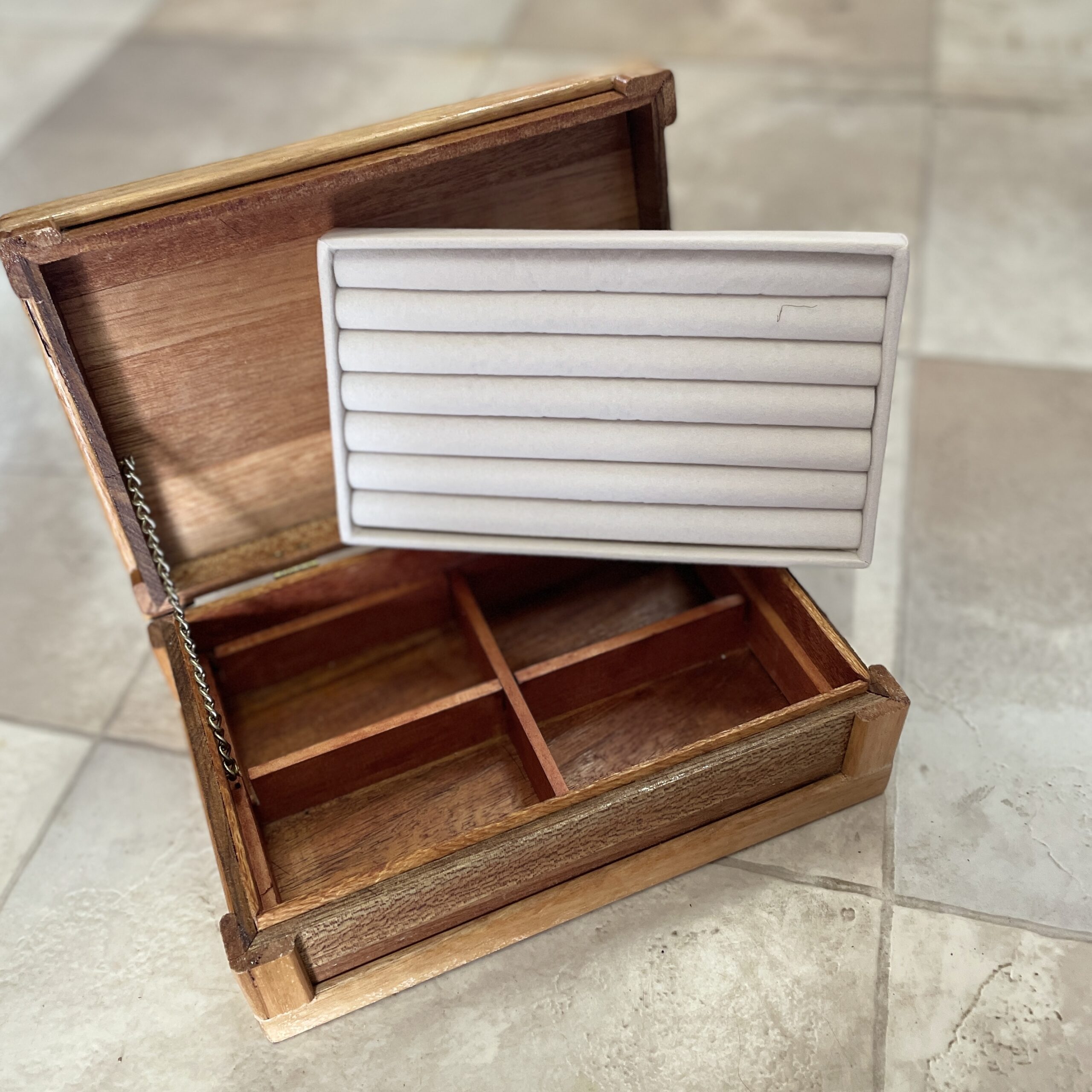 "SILKY OAK & RECYCLED TIMBER JEWELLERY BOX" ~ Hand Made by Dave Elliott - Image 5