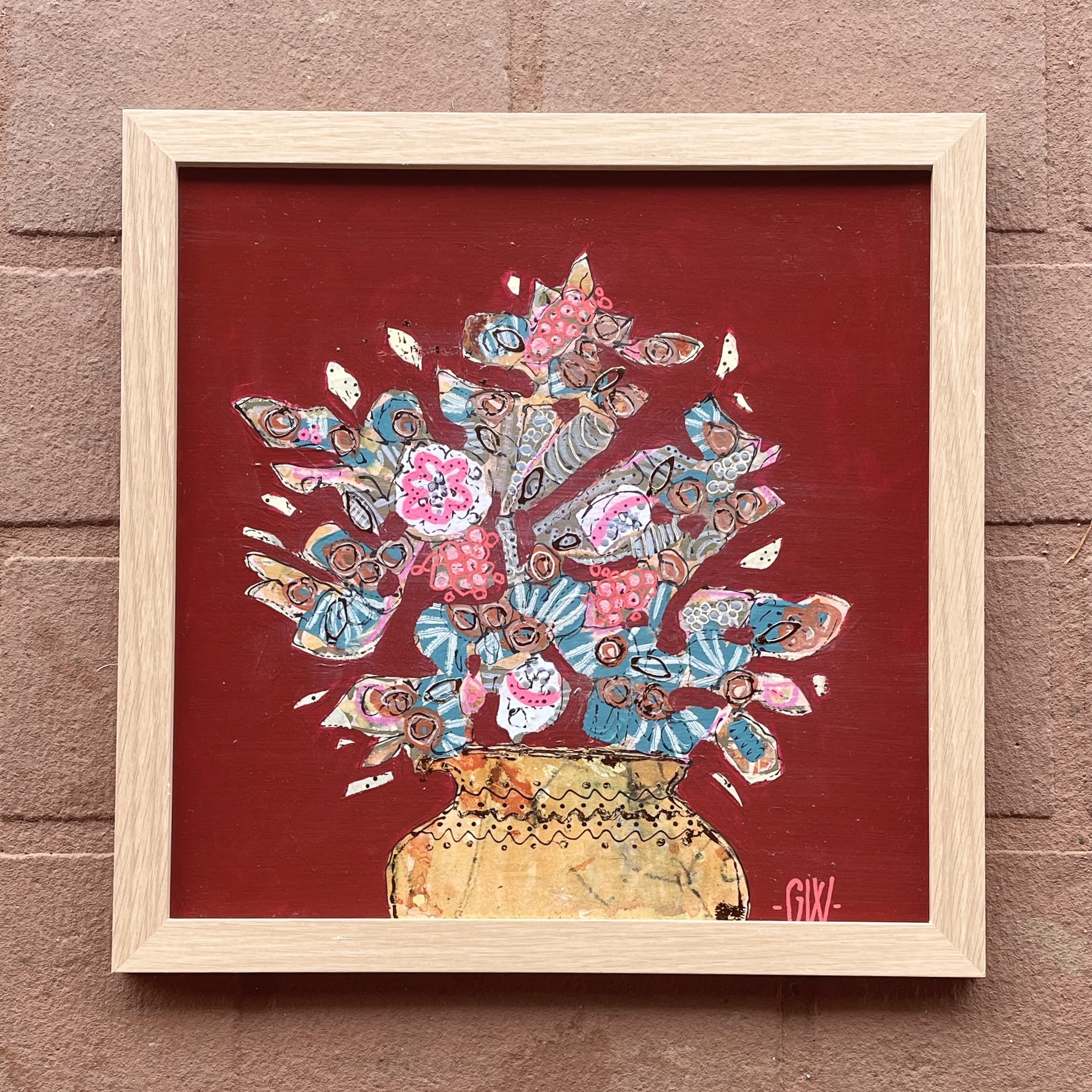 "FROM THE SECRET GARDEN" ~ Original Mixed Media Painting by Gayle Wright - Image 2