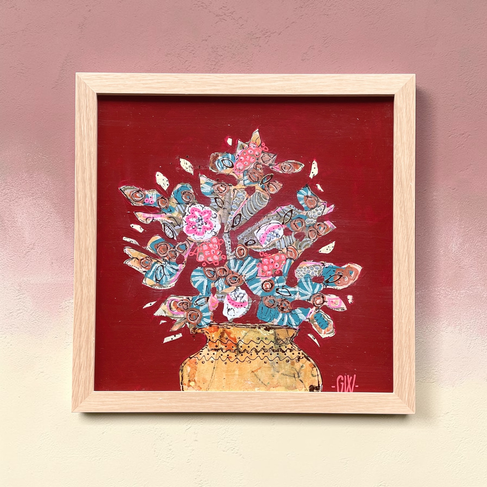 "FROM THE SECRET GARDEN" ~ Original Mixed Media Painting by Gayle Wright - Image 4