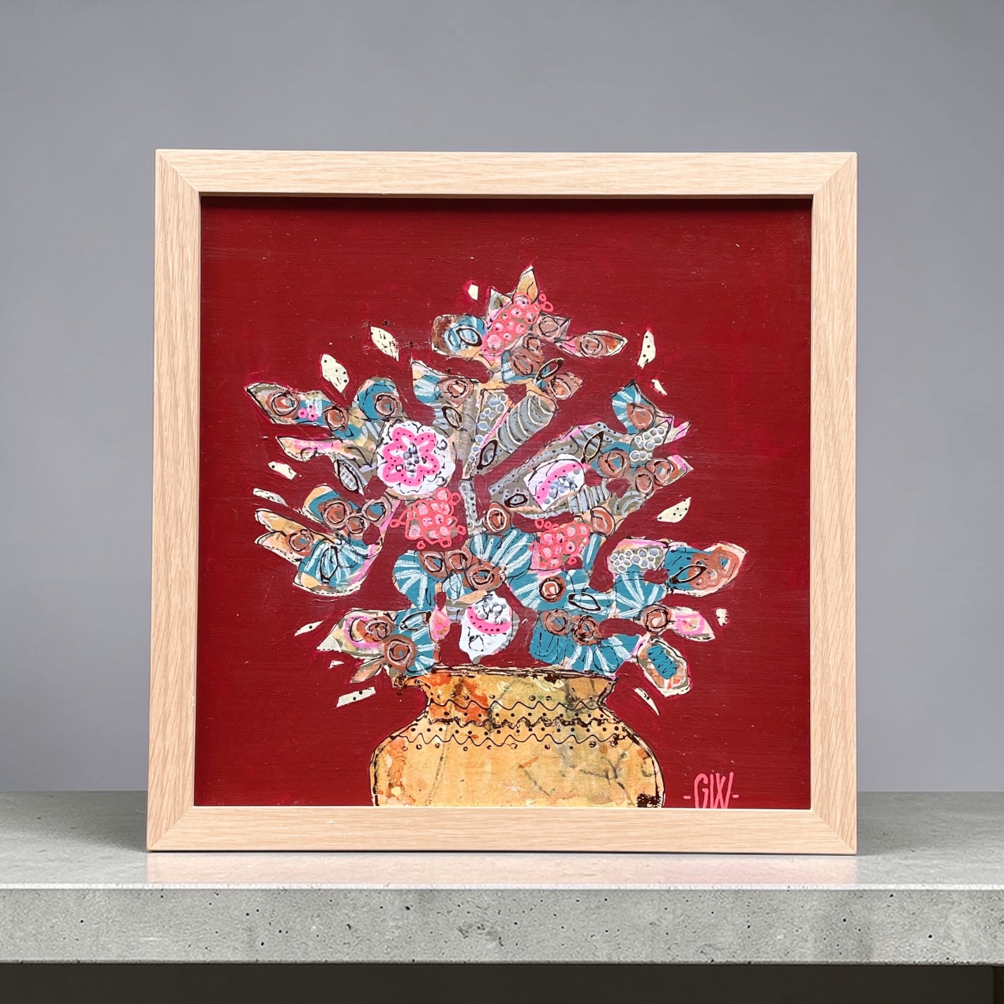 "FROM THE SECRET GARDEN" ~ Original Mixed Media Painting by Gayle Wright - Image 6