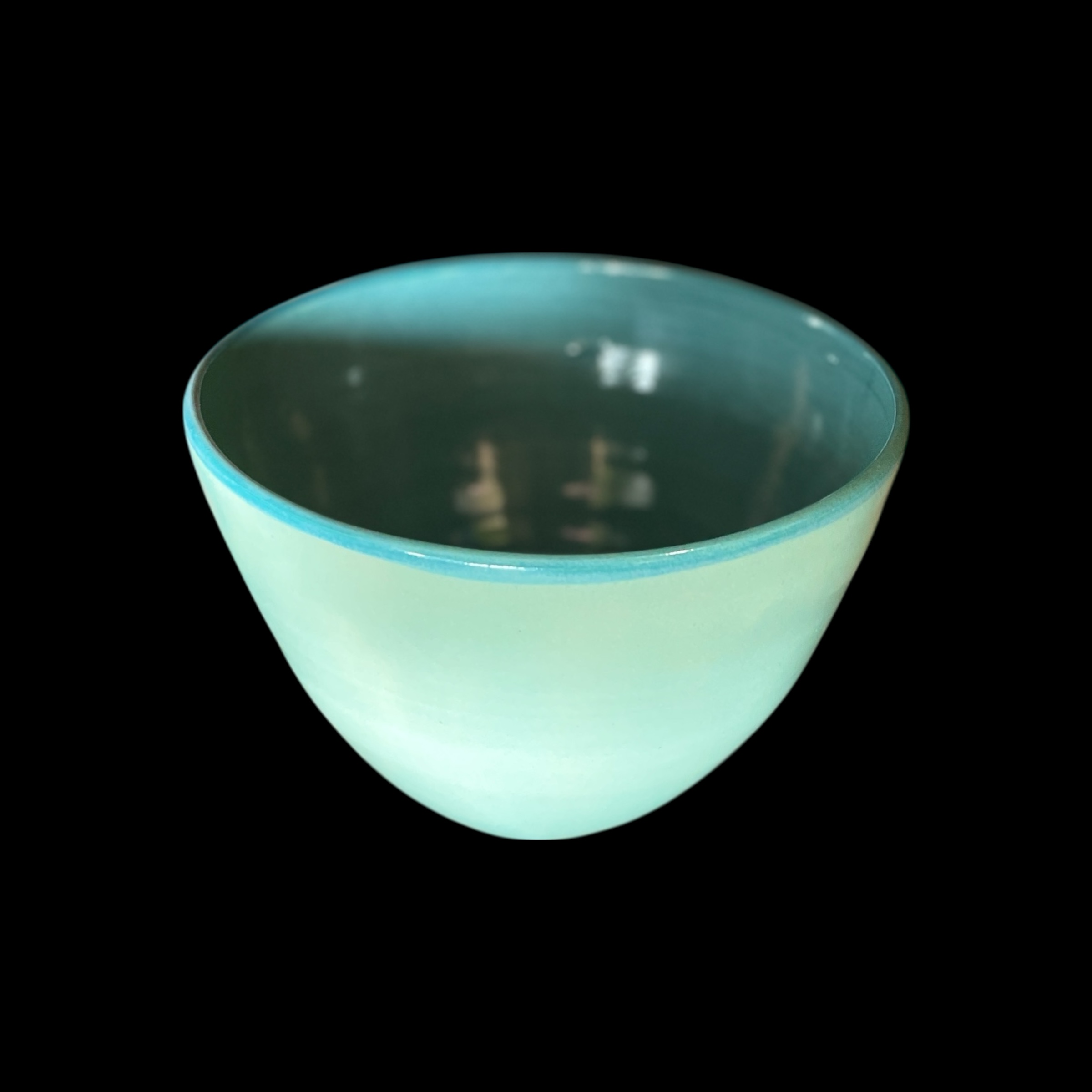 "PASTA BOWL IN AQUA" Wheel Thrown Pottery by Julie Buckworth - Image 5