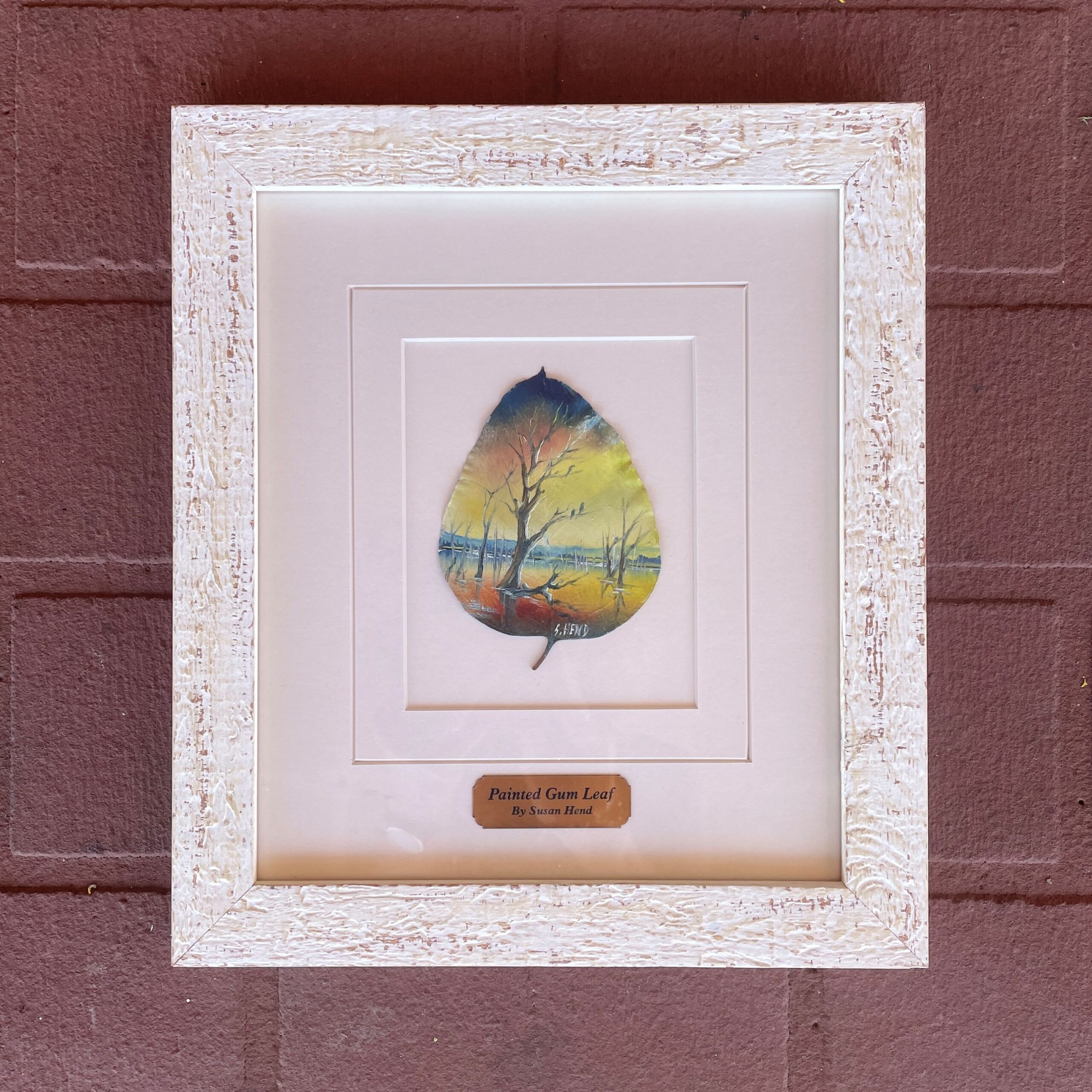 "FIRST LIGHT" ~ Original Oil Painting on Gum Leaf by Sue Hend-Russell - Image 2