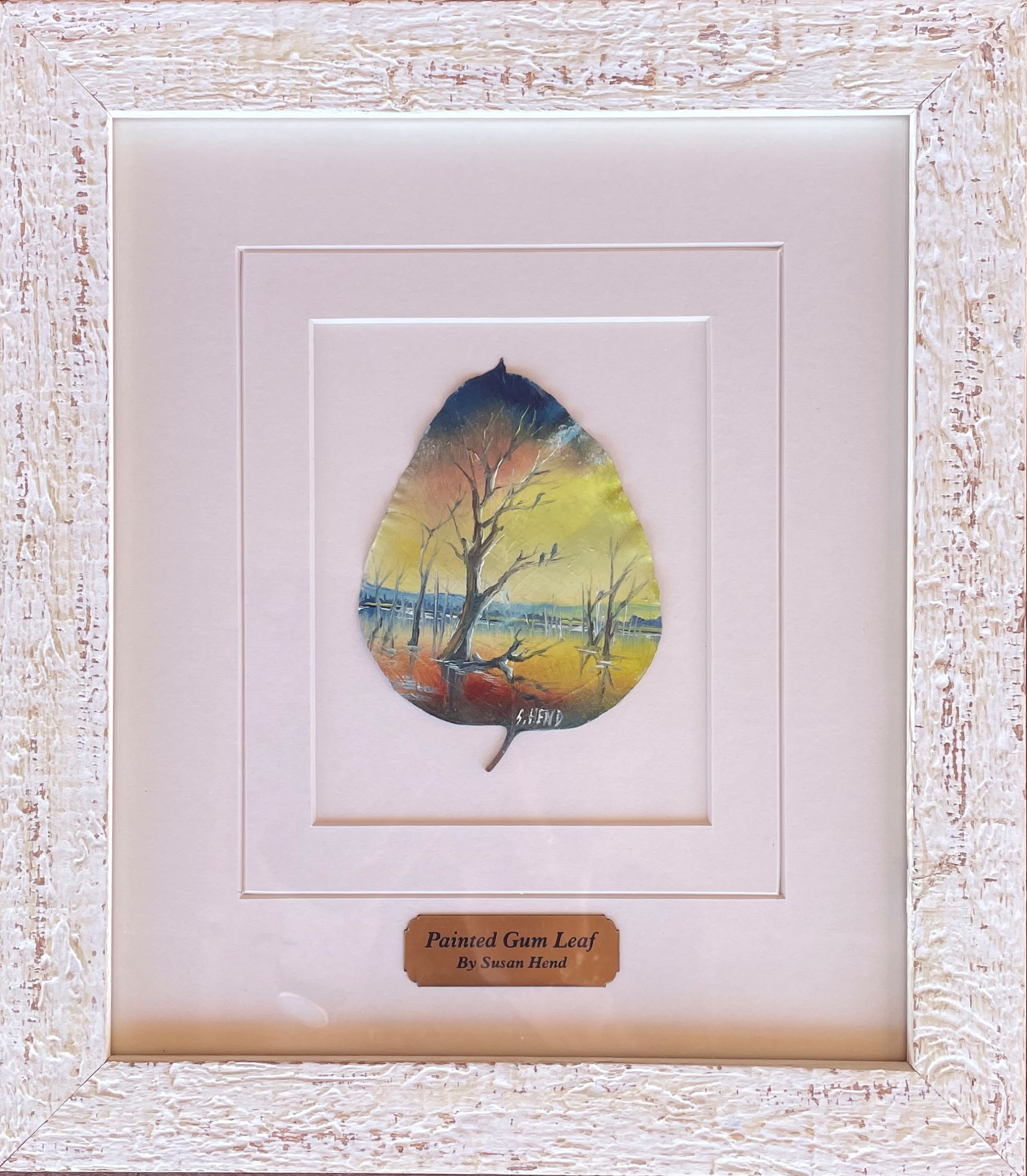 "FIRST LIGHT" ~ Original Oil Painting on Gum Leaf by Sue Hend-Russell - Image 3