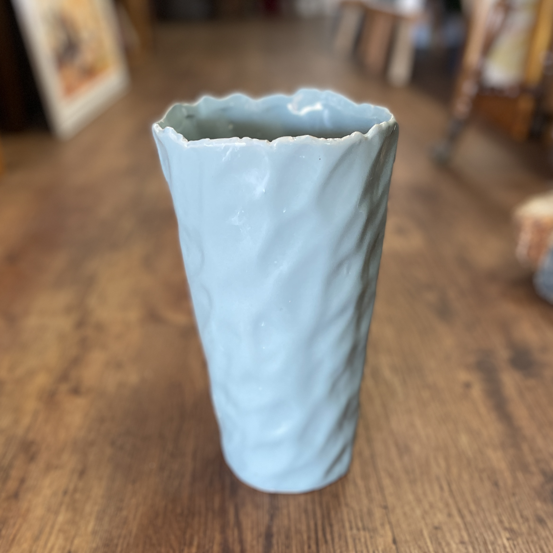 "PATTERNED VASE IN AQUA" ~ Hand Built Pottery by Julie Buckworth - Image 5