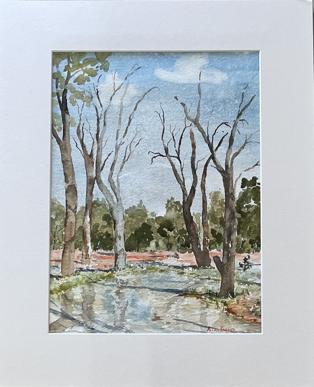 "BILLABONG @ YOWAH, QLD" ~ Original Watercolour Painting by Allan English - Image 4