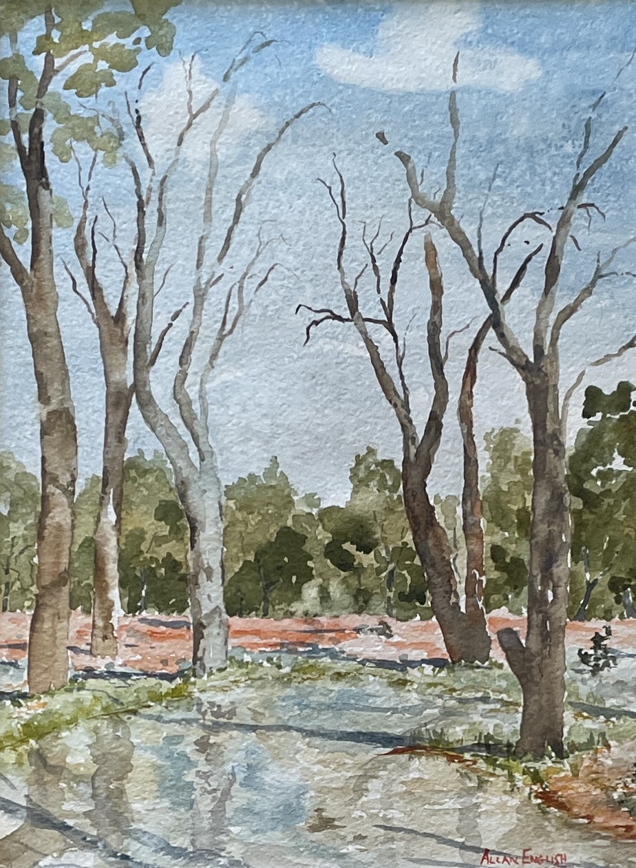 "BILLABONG @ YOWAH, QLD" ~ Original Watercolour Painting by Allan English - Image 5