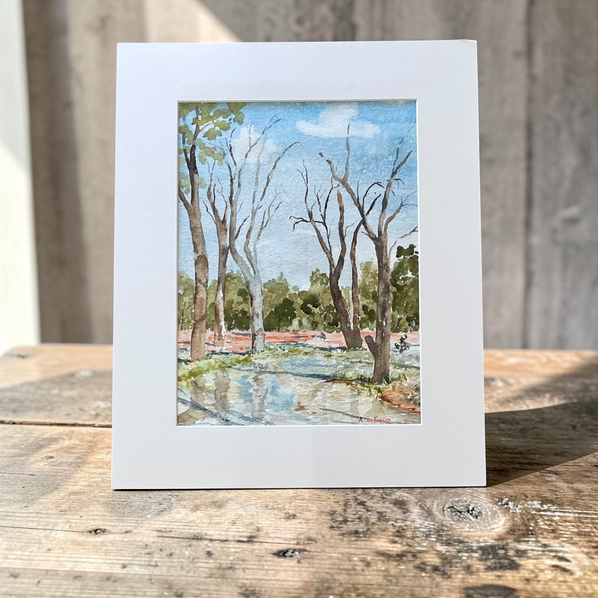 "BILLABONG @ YOWAH, QLD" ~ Original Watercolour Painting by Allan English - Image 6