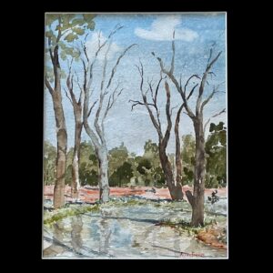 "BILLABONG @ YOWAH, QLD" ~ Original Watercolour Painting by Allan English