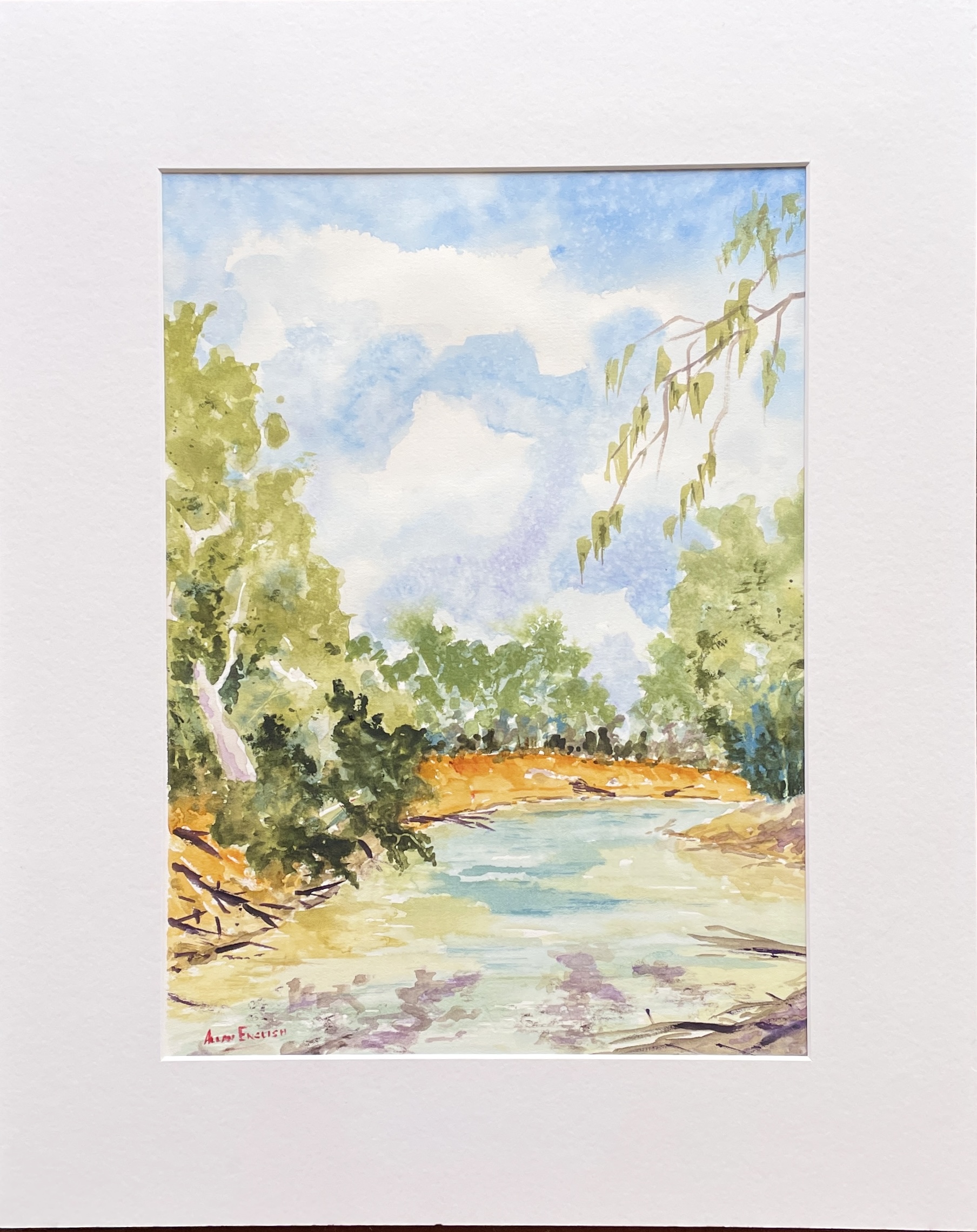 "MURRAY RIVER VIC/NSW" ~ Original Watercolour Painting by Allan English - Image 5