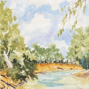 "MURRAY RIVER VIC/NSW" ~ Original Watercolour Painting by Allan English