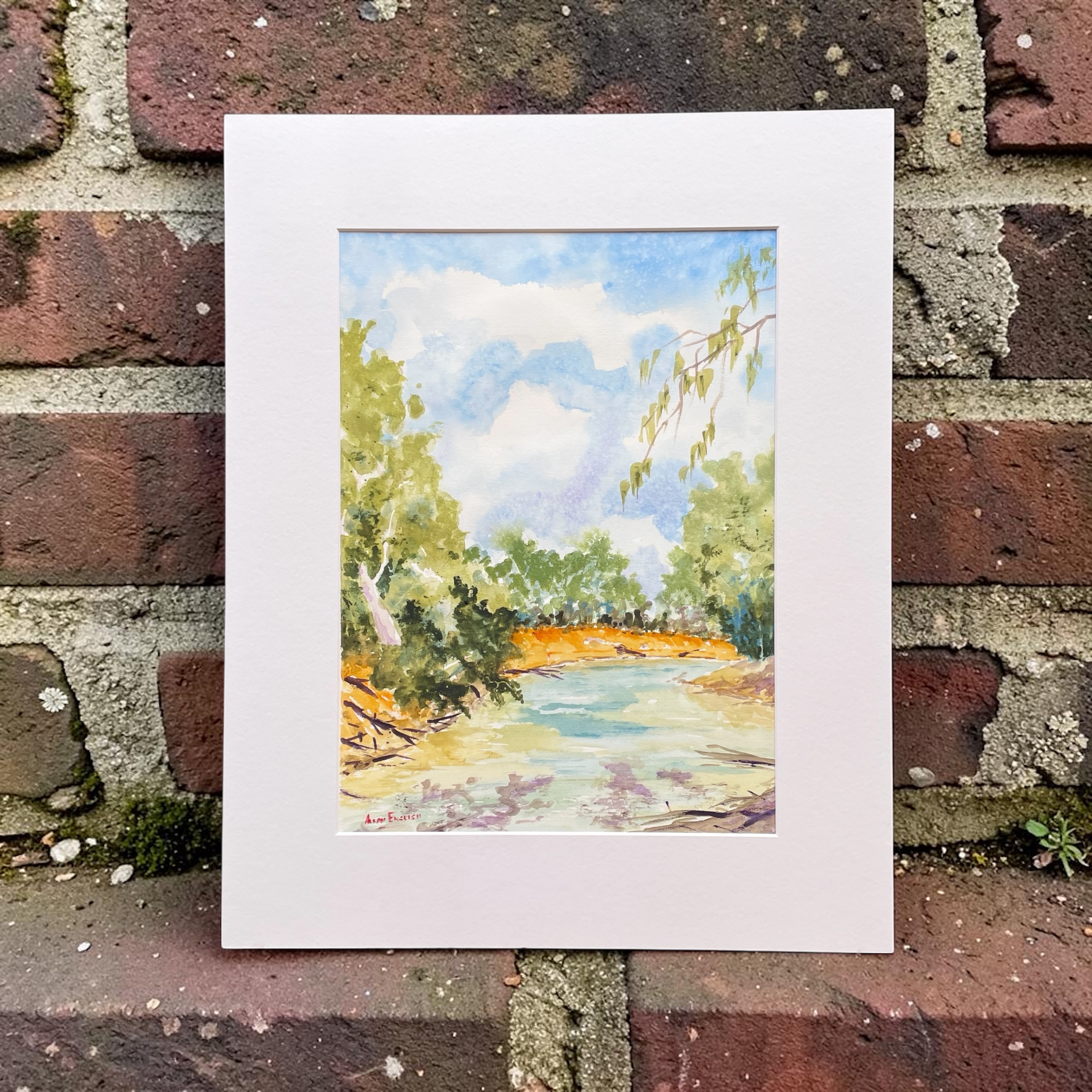 "MURRAY RIVER VIC/NSW" ~ Original Watercolour Painting by Allan English - Image 2