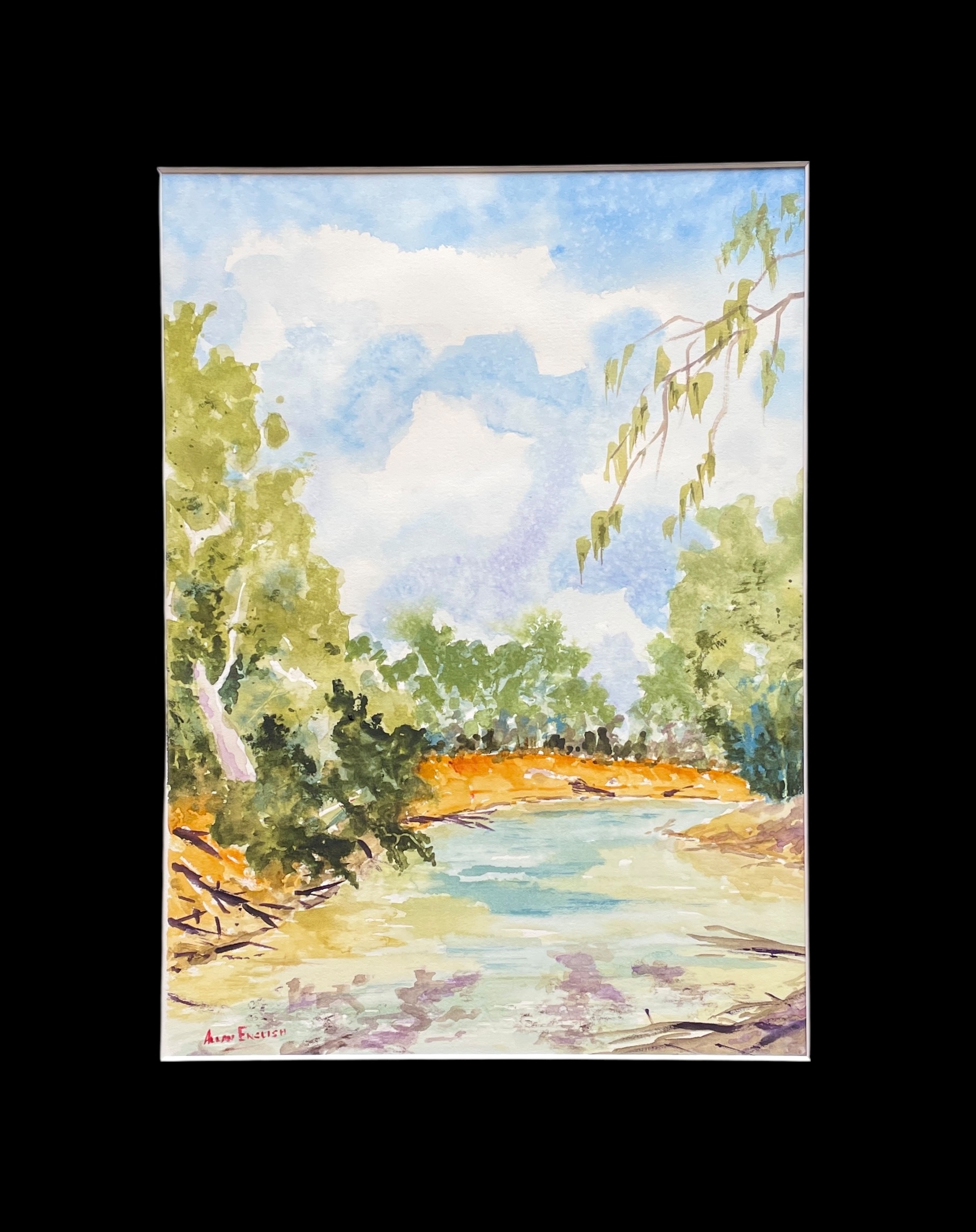 "MURRAY RIVER VIC/NSW" ~ Original Watercolour Painting by Allan English - Image 3