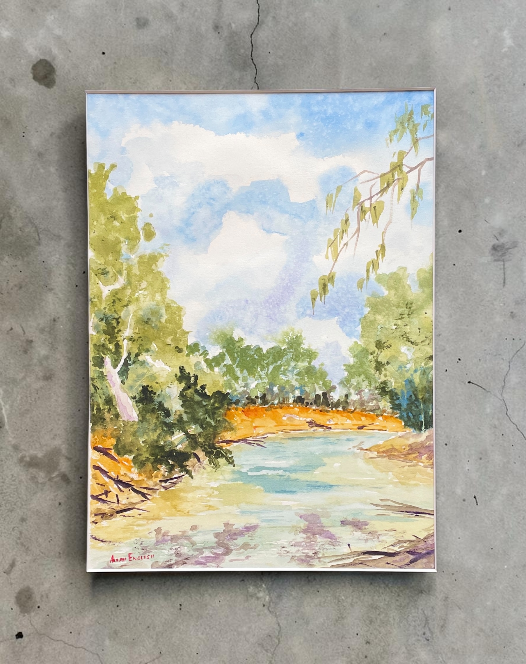 "MURRAY RIVER VIC/NSW" ~ Original Watercolour Painting by Allan English - Image 4